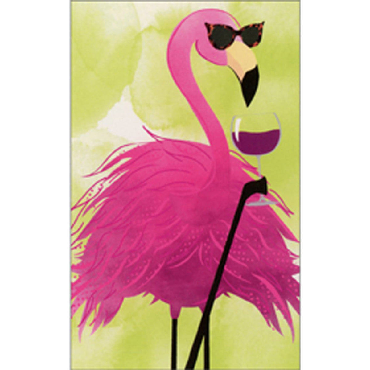 Flamingo Wine Toast Mini Card