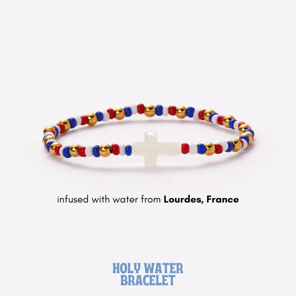 American Grace Cross Holy Water Bracelet