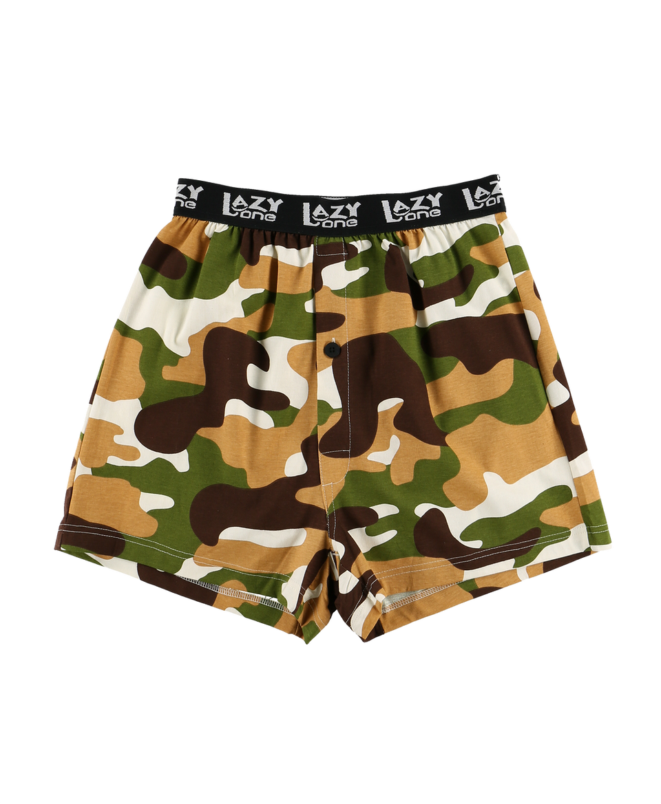 Buck Naked Camo Deer Men&#39;s Funny Boxer