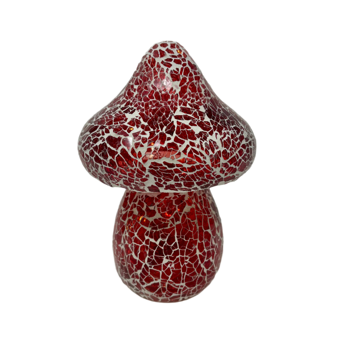 Lighted Mosaic Glass Mushroom