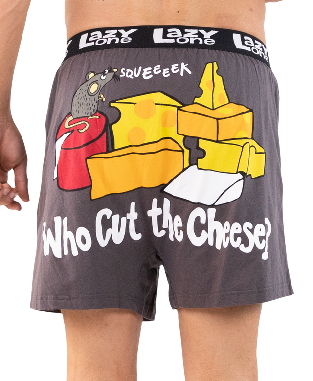 Who Cut The Cheese Gray Men&#39;s Boxer