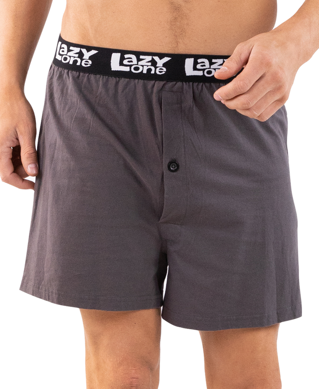 Who Cut The Cheese Gray Men&#39;s Boxer