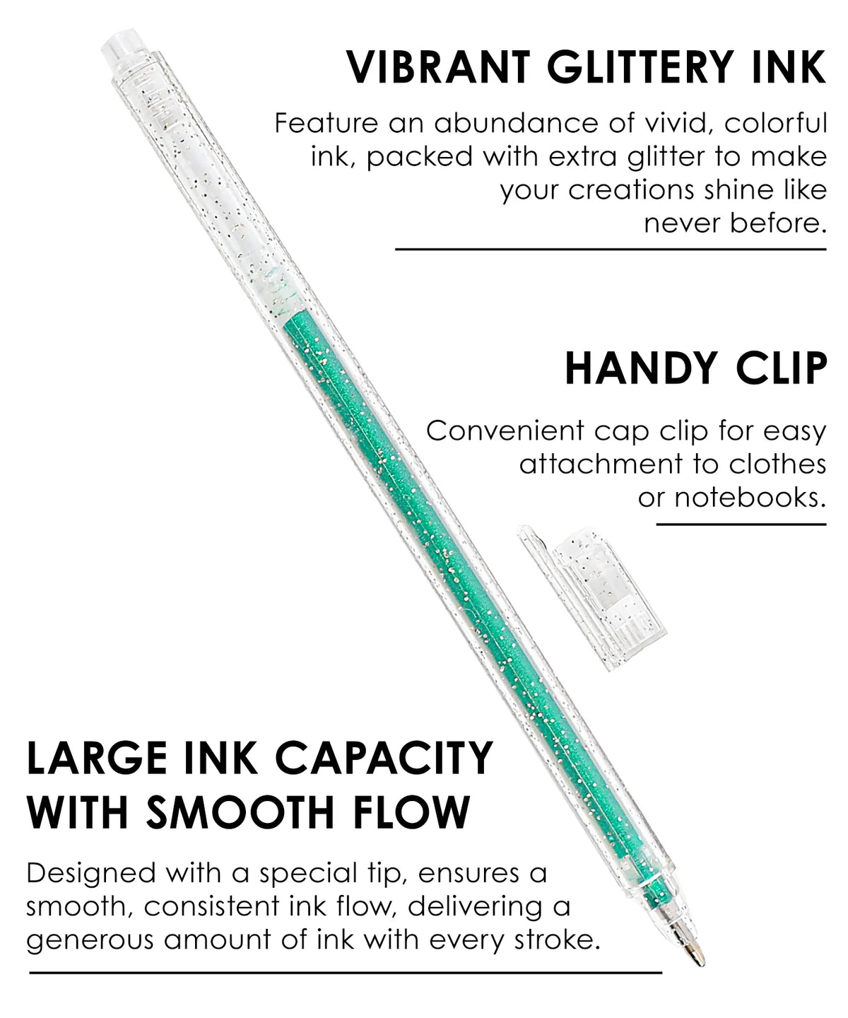 Iridescent Glitter Gel Ink Pen Set/18