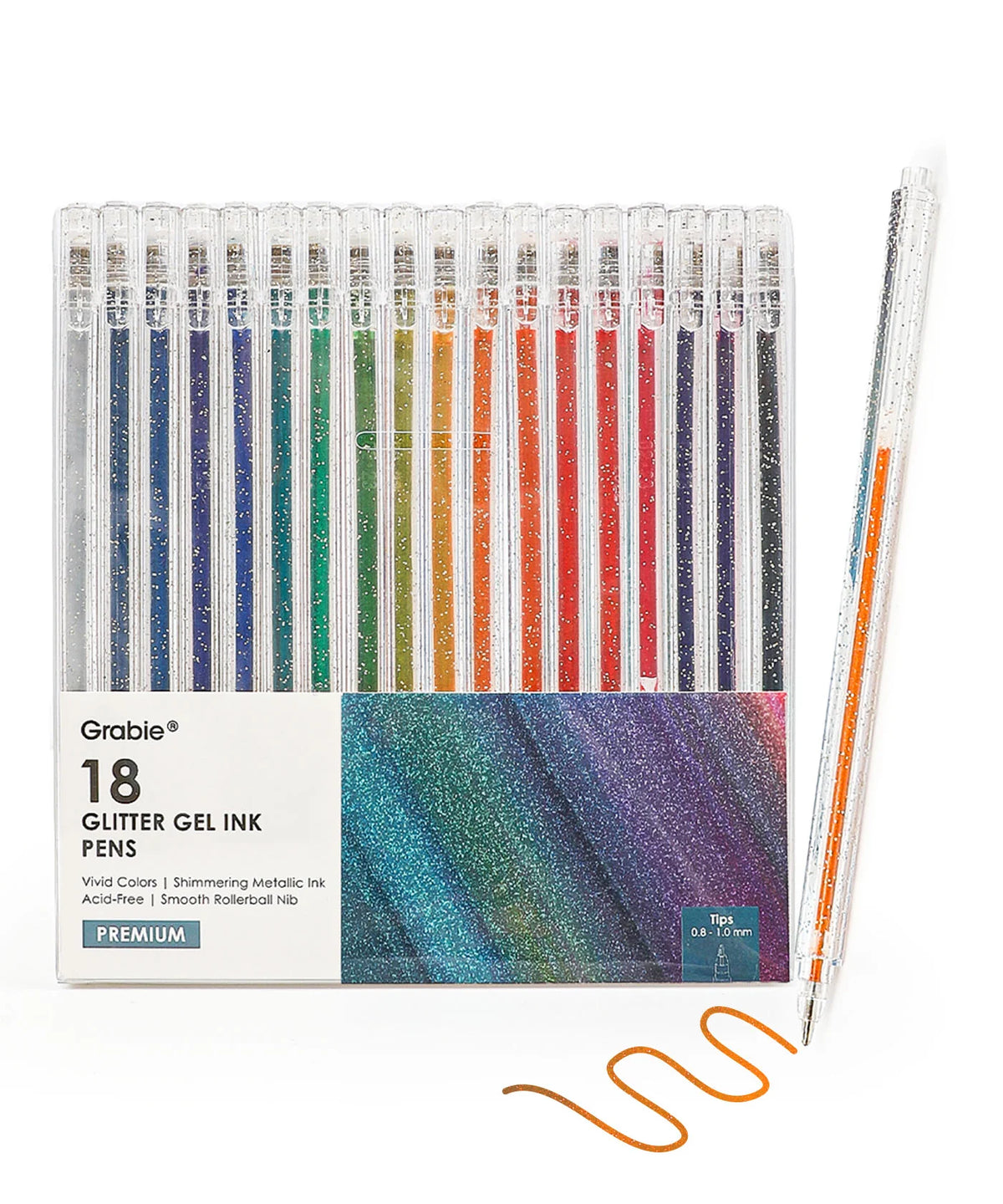 Iridescent Glitter Gel Ink Pen Set/18