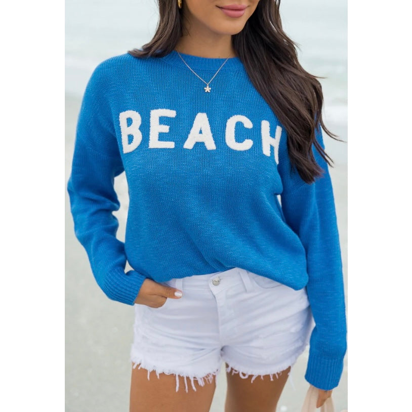 Azure Sea Beach Sweater