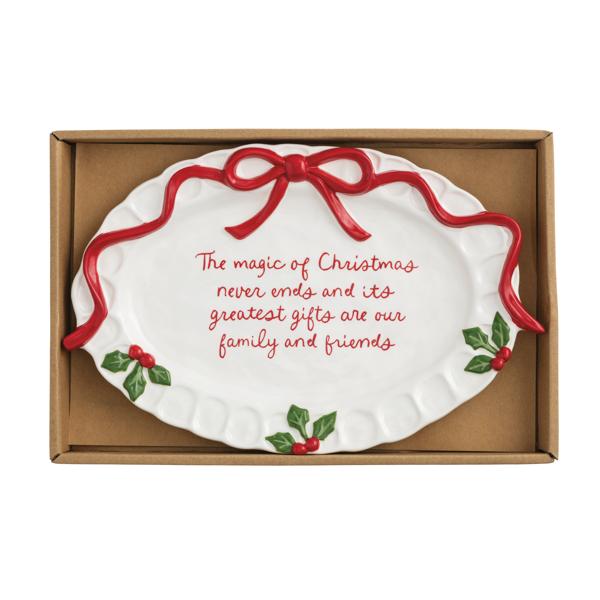 Mud Pie Christmas Sentiment Plate