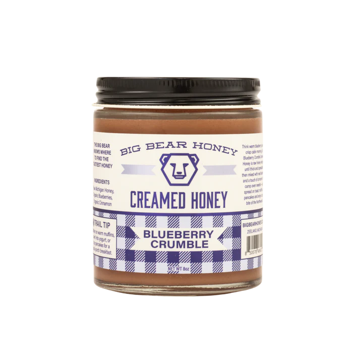 Blueberry Crumble Creamed Honey 8oz Jar