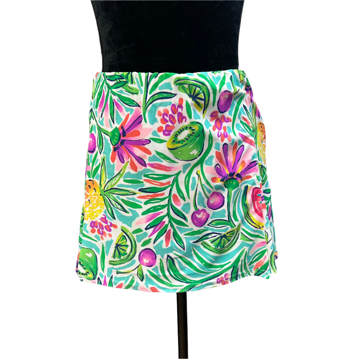 Green/Pink Floral Watermelon Skort