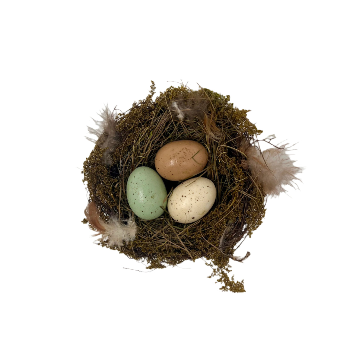 Floral Egg Feather Nest
