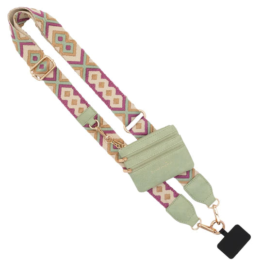 Save the Girls Clip &amp; Go Phone Strap w/ Zipper Pouch