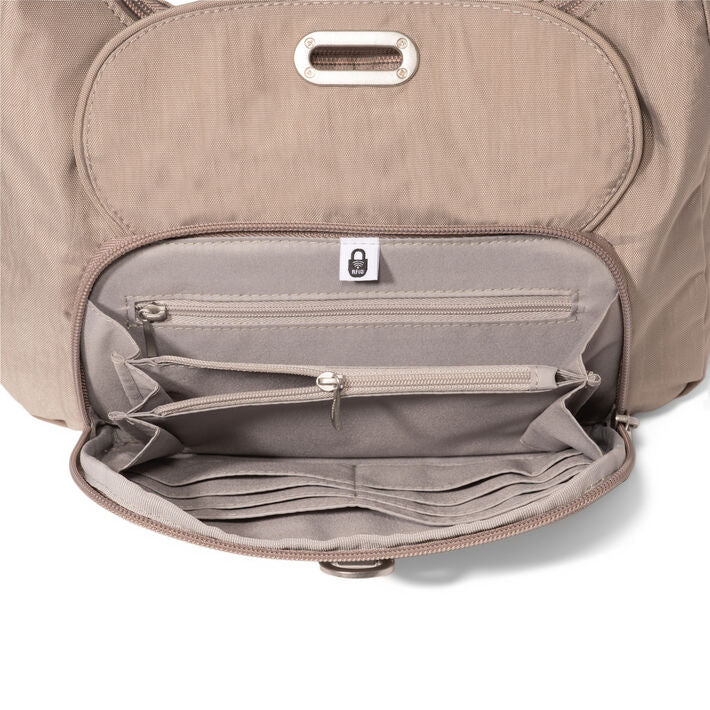 Coastal Flip Lock Half Moon Bag