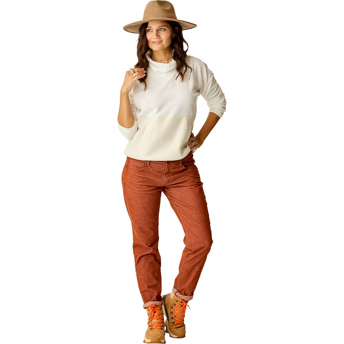 Rowayton Colorblock 2.0 Fleece Top - Cloud/Birch