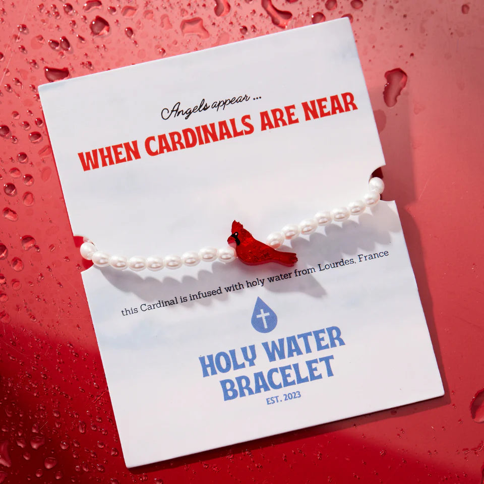Cardinal Holy Water Bracelet