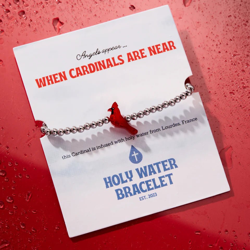 Cardinal Holy Water Bracelet