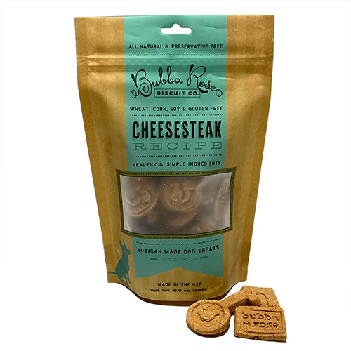 6.5oz. Cheesesteak Dog Biscuit Bag