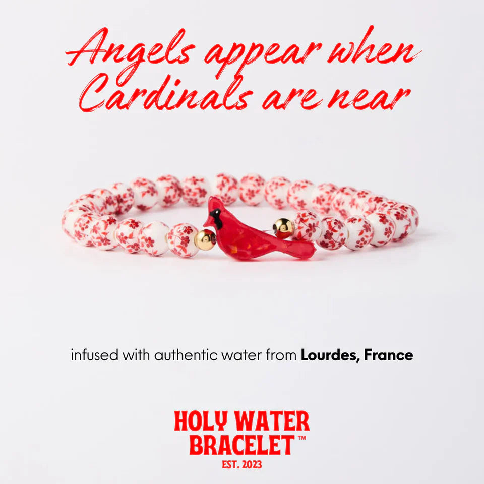 Porcelain Cardinal Holy Water Bracelet