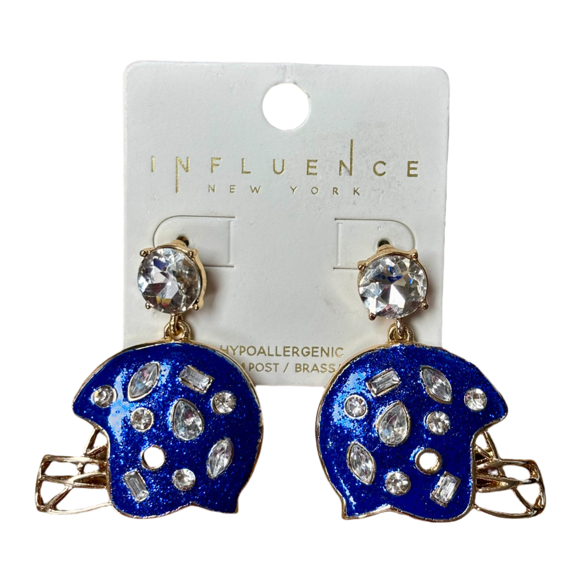 Football Helmet Bling Earrings