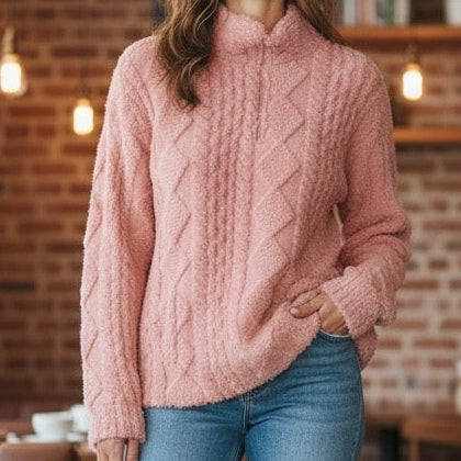 London Sherpa Pullover - Blush