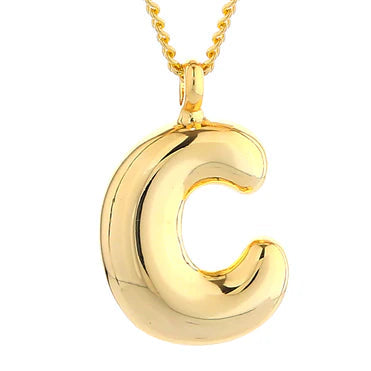 Sm Gold Bubble Initial Necklace
