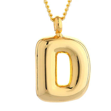 Sm Gold Bubble Initial Necklace