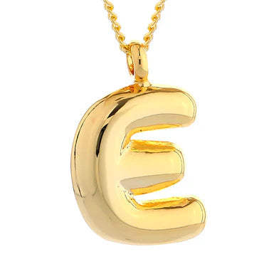 Sm Gold Bubble Initial Necklace