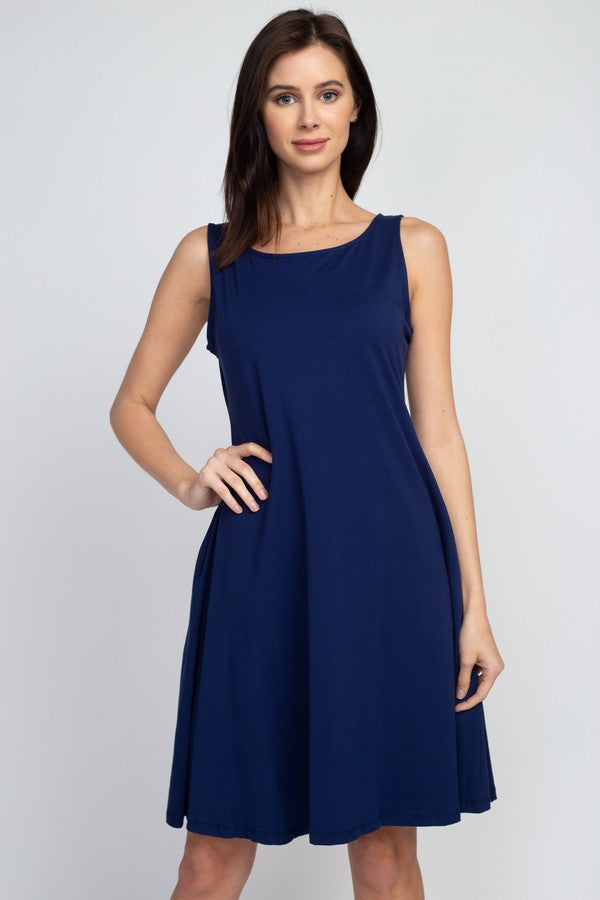 Sleeveless A-Line Dress