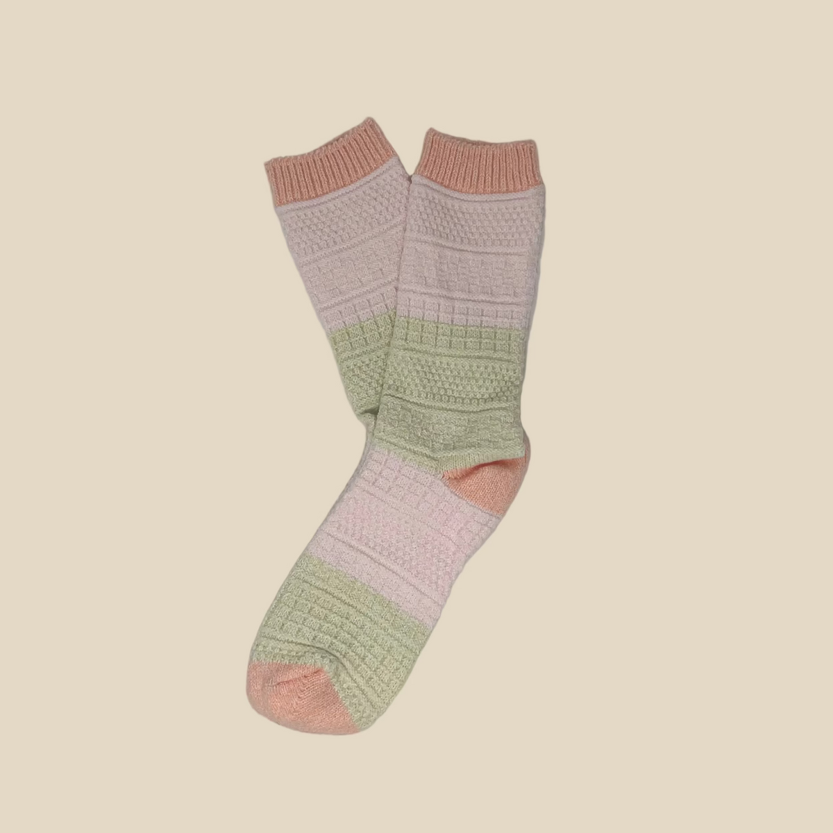 Yellow Peach Gallery Crew Socks