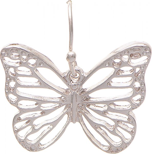 Silver Open Butterfly Earrings