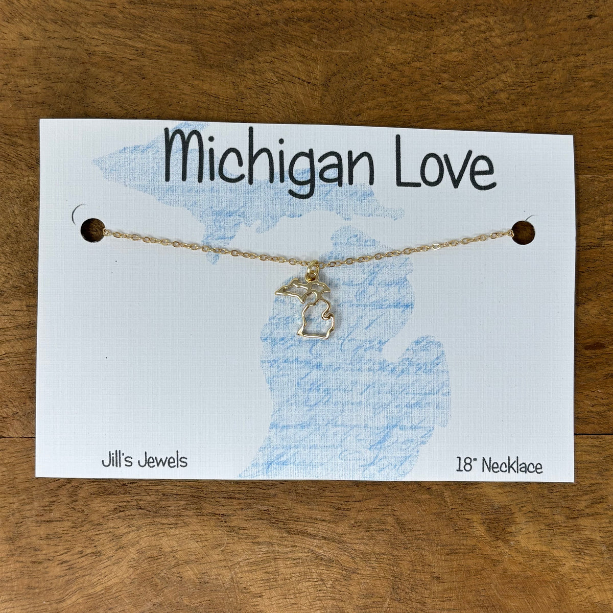 Michigan Cutout Charm Necklace