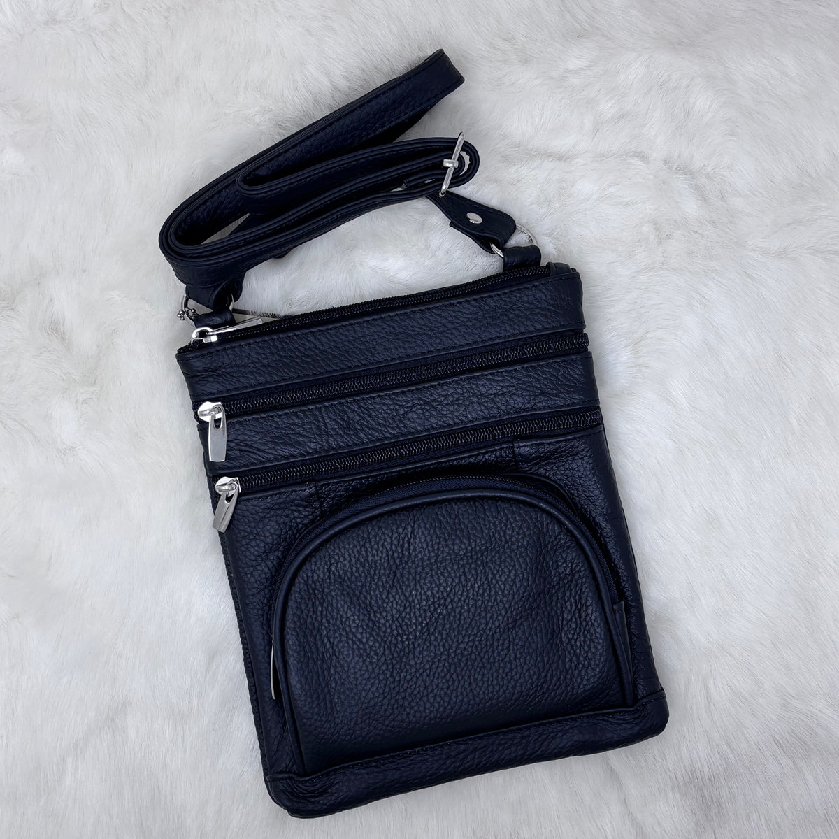 Leather Crossbody On the Go Bag