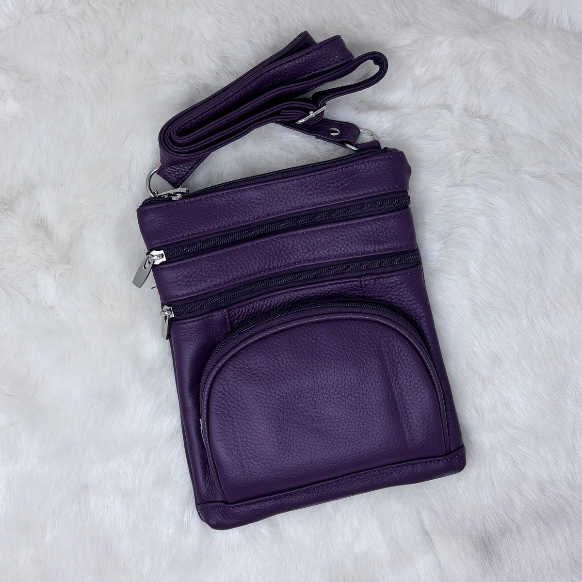 Leather Crossbody On the Go Bag