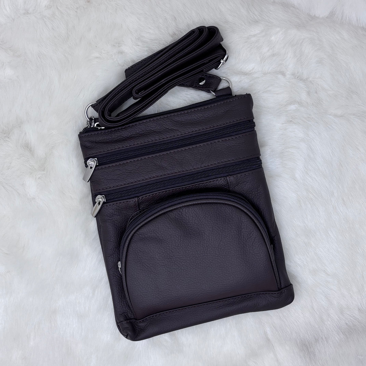 Leather Crossbody On the Go Bag