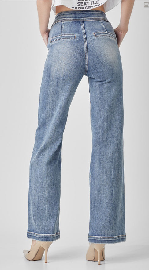 High Rise Wide Flare Jeans