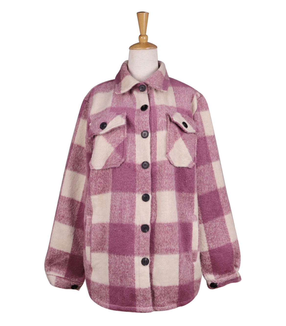 Milan Pink Check Plaid Shacket