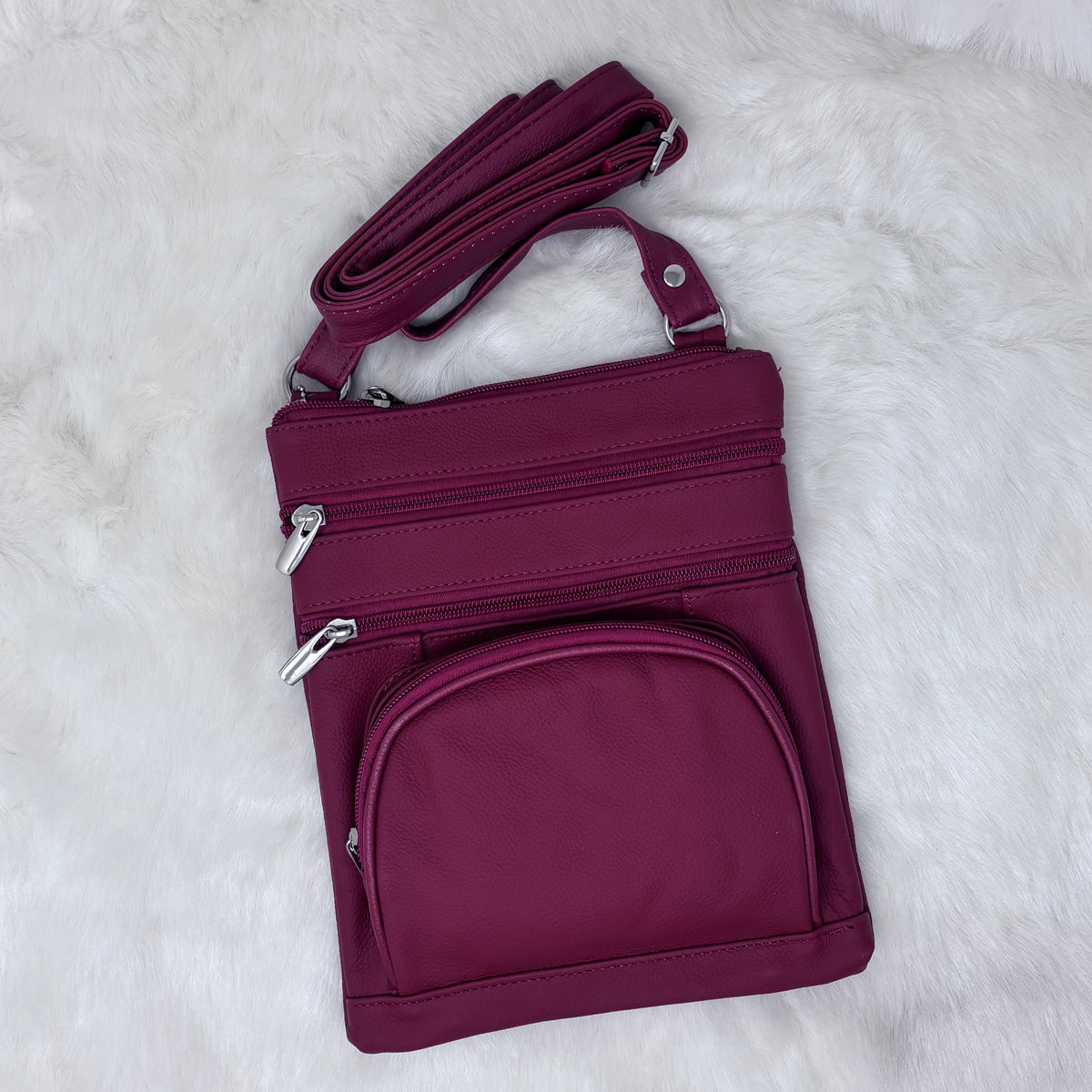 Leather Crossbody On the Go Bag