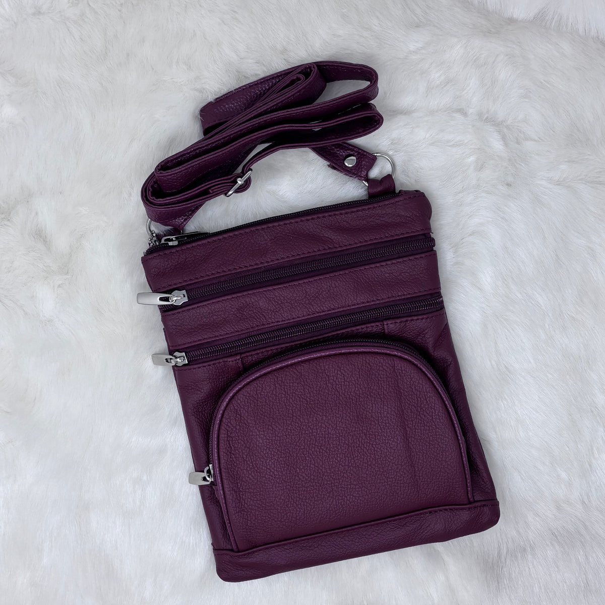 Leather Crossbody On the Go Bag