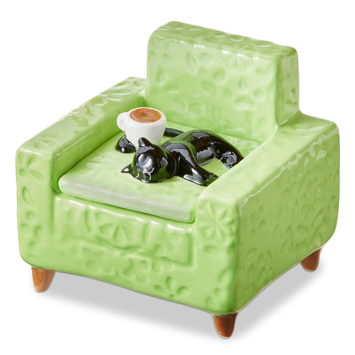 Cat on Chair Lidded Trinket Box