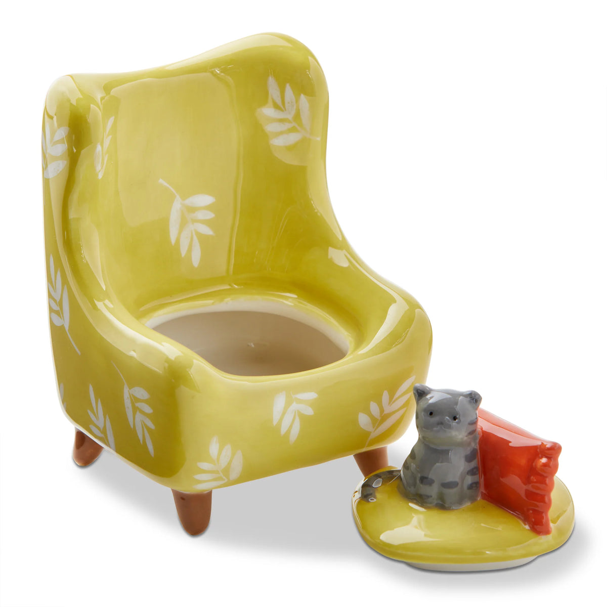 Cat on Chair Lidded Trinket Box