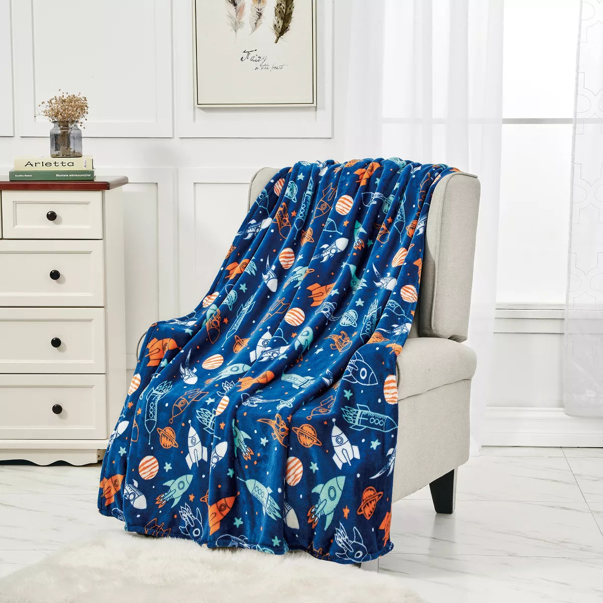 Space Adventure Throw Blanket