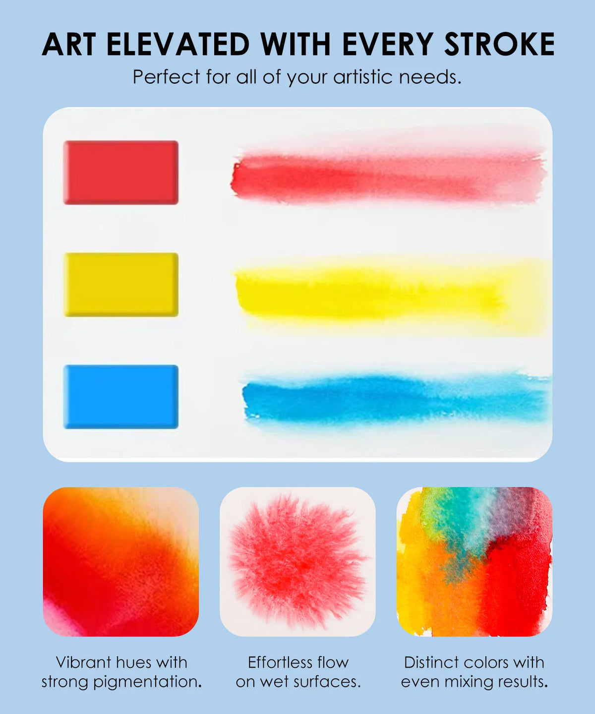 Foldable Watercolor Set of 56 w/ Water Brush Pen