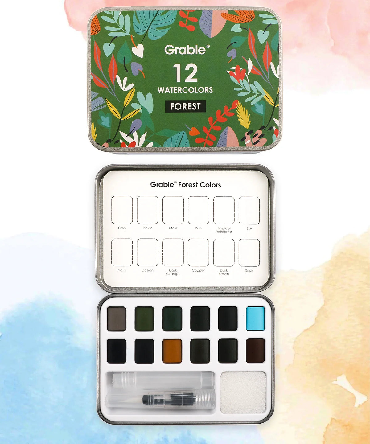 Watercolor Pocket Set of 12 with Brush