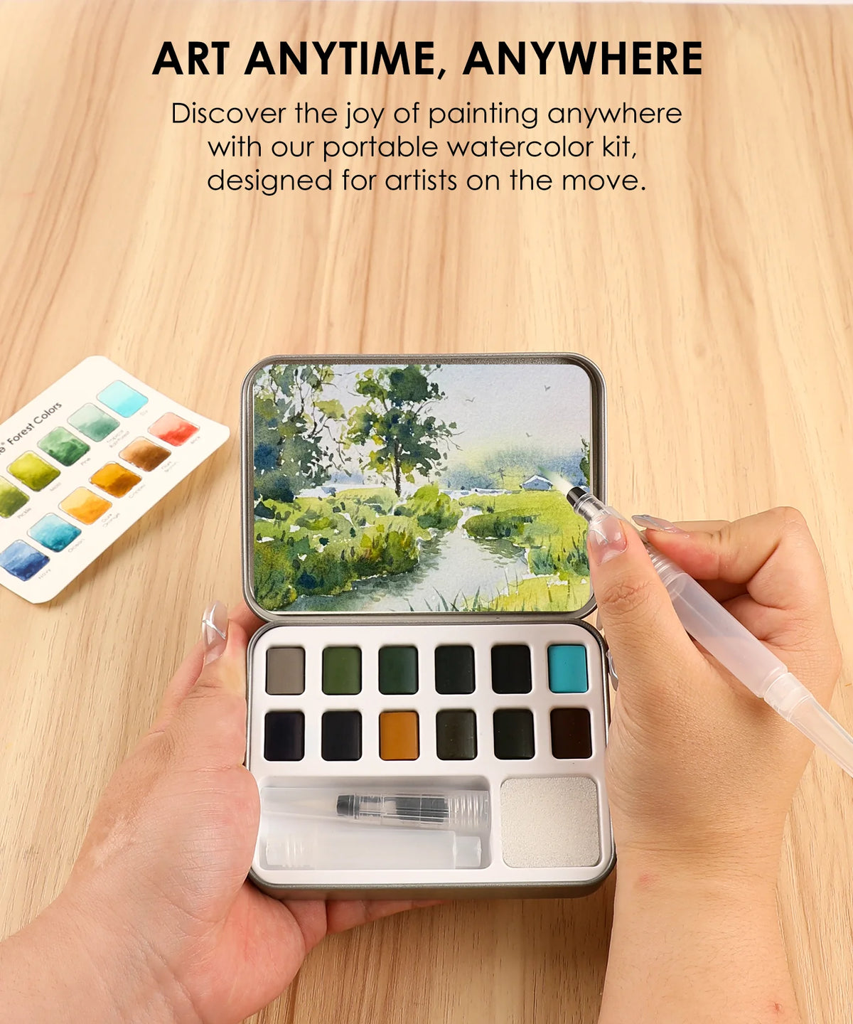 Watercolor Pocket Set of 12 with Brush