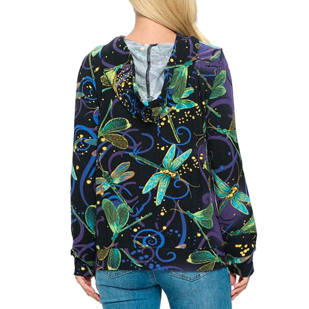 Big Dragonfly Print Hoodie