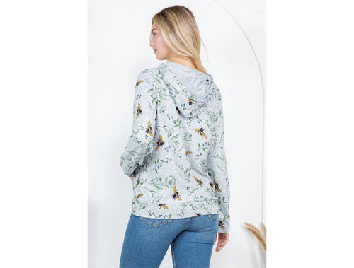 Floral Bees Hoodie