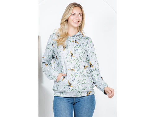 Floral Bees Hoodie