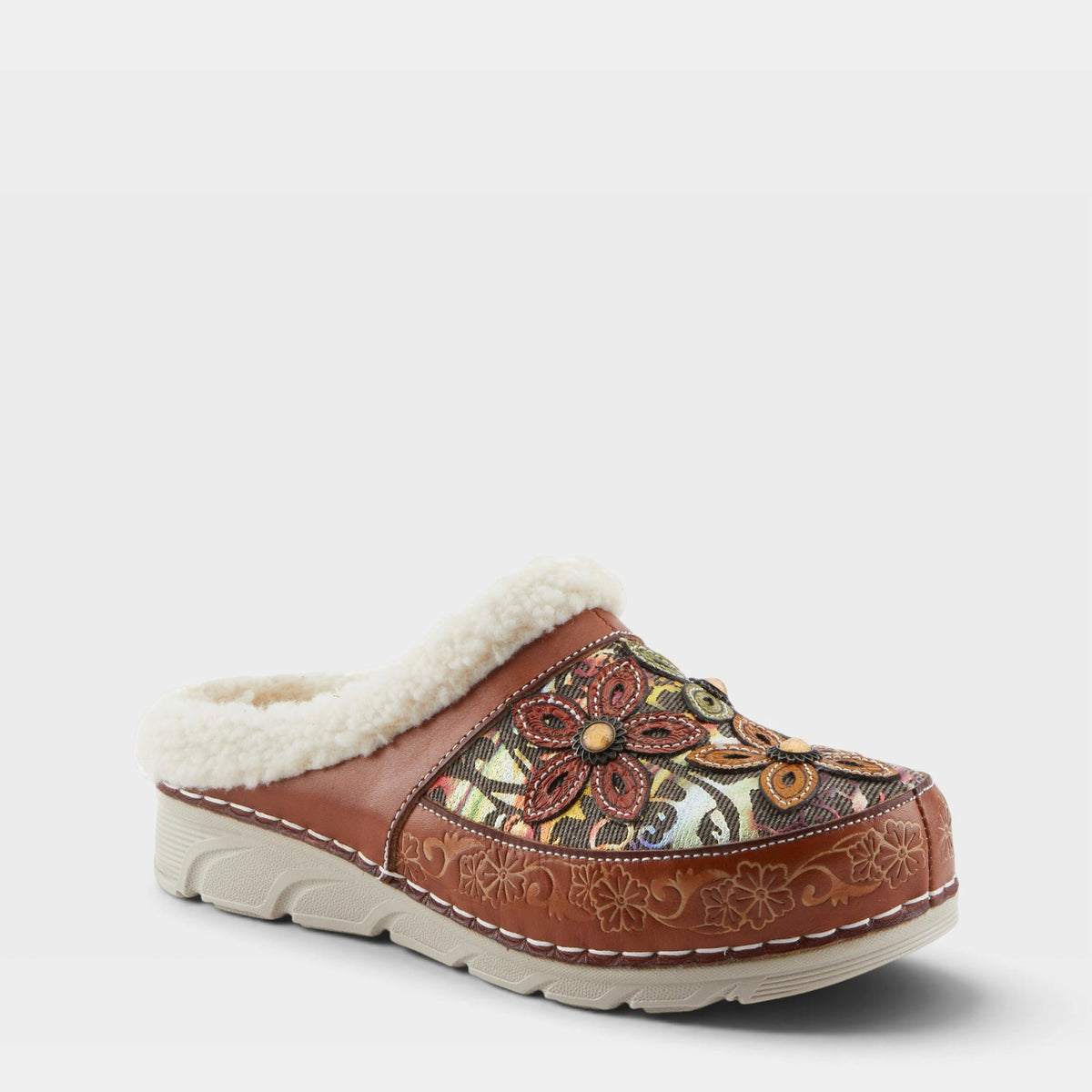 Honestela Clogs - Camel Multi