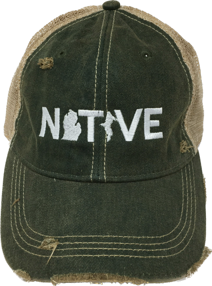 Gateway Michigan Embroidered  Distressed Hat