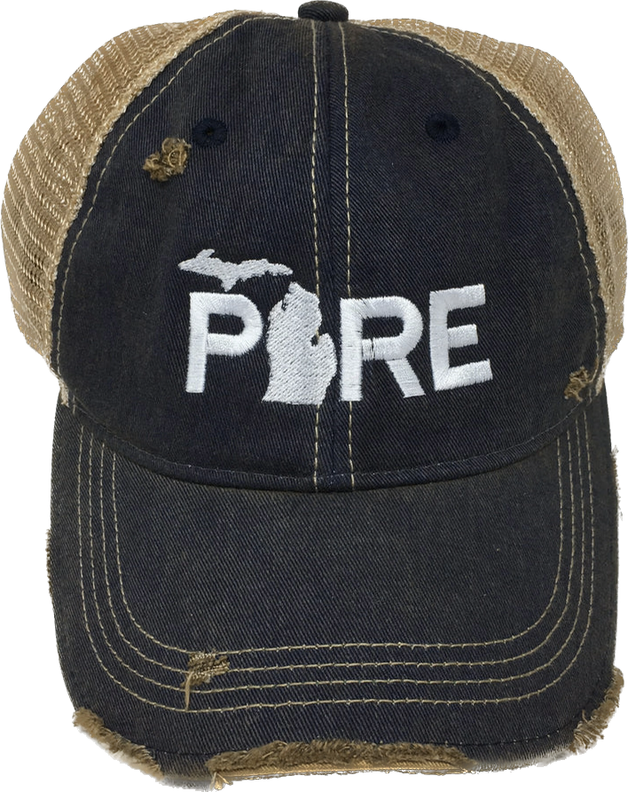 Gateway Michigan Embroidered  Distressed Hat