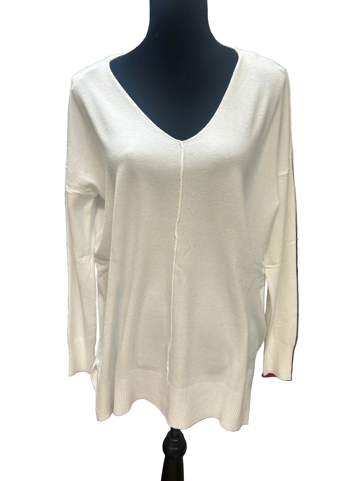 Solid Color Soft V-Neck Sweater - FINAL SALE