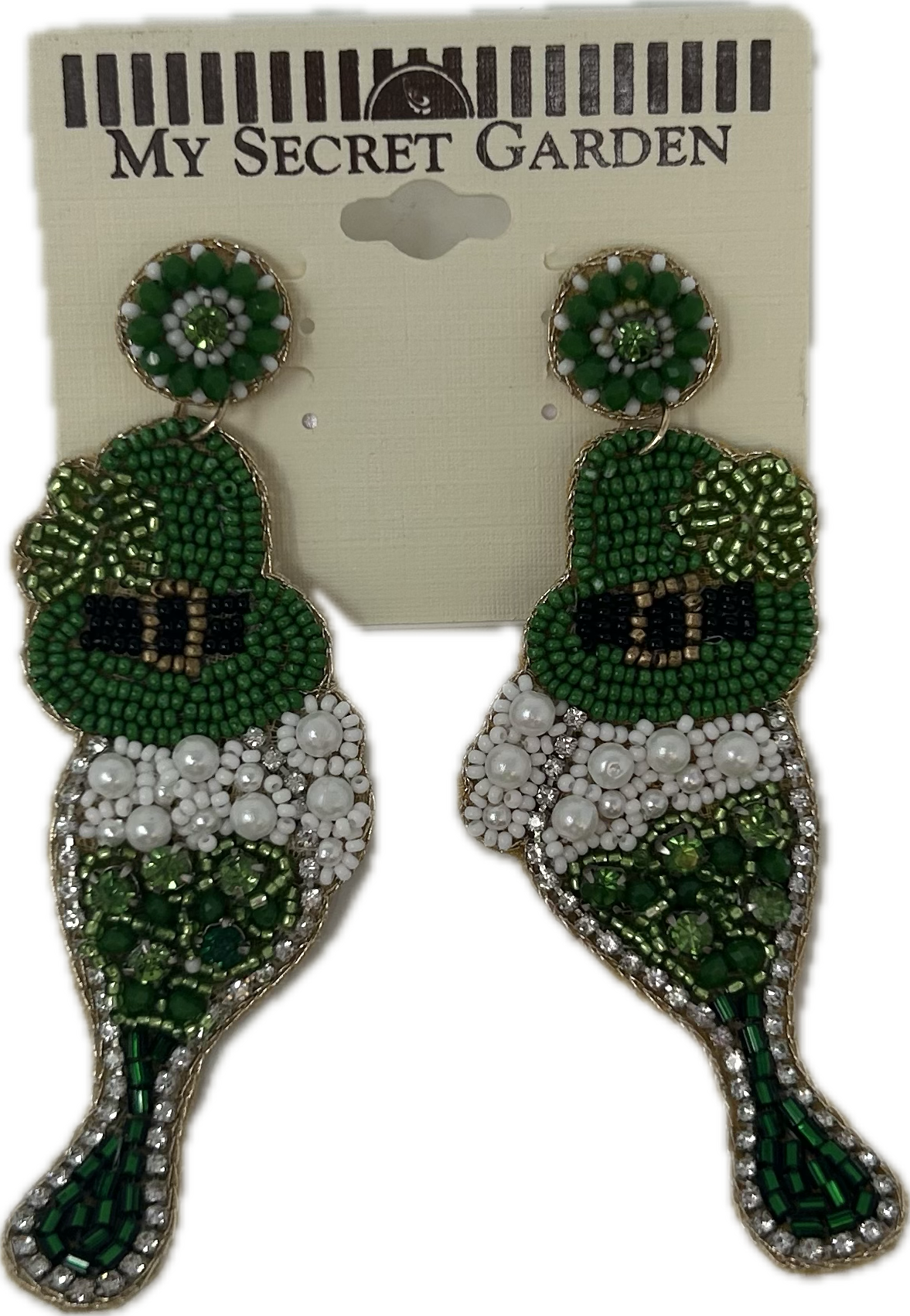 St Patty&#39;s Beaded Earrings